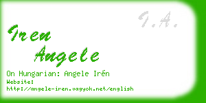 iren angele business card